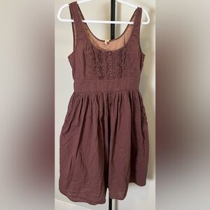 Maeve Mauve Midi Dress Anthropologie